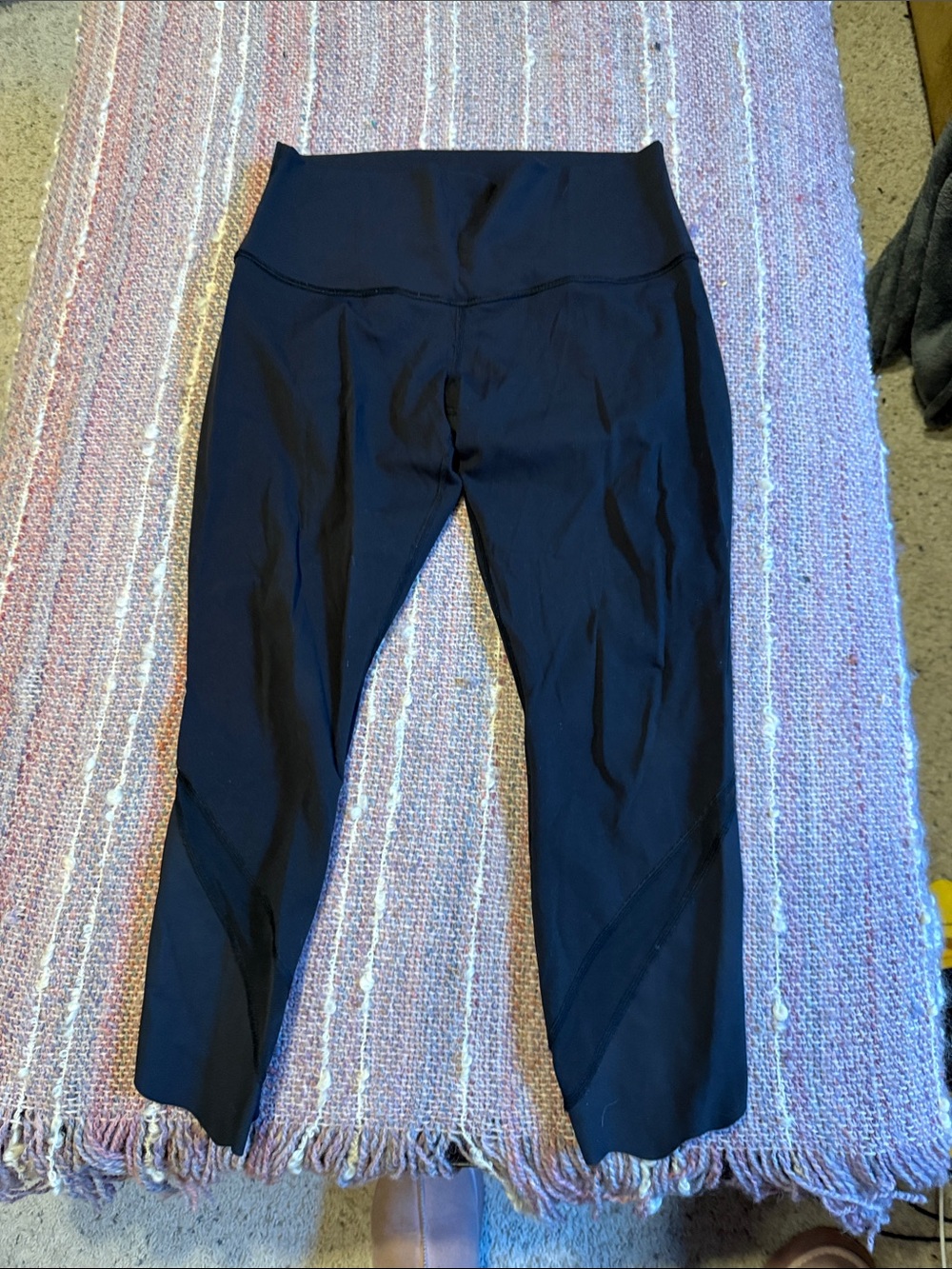 Wunder under turn down waist lululemon Black High-Waist Athletic Leggings